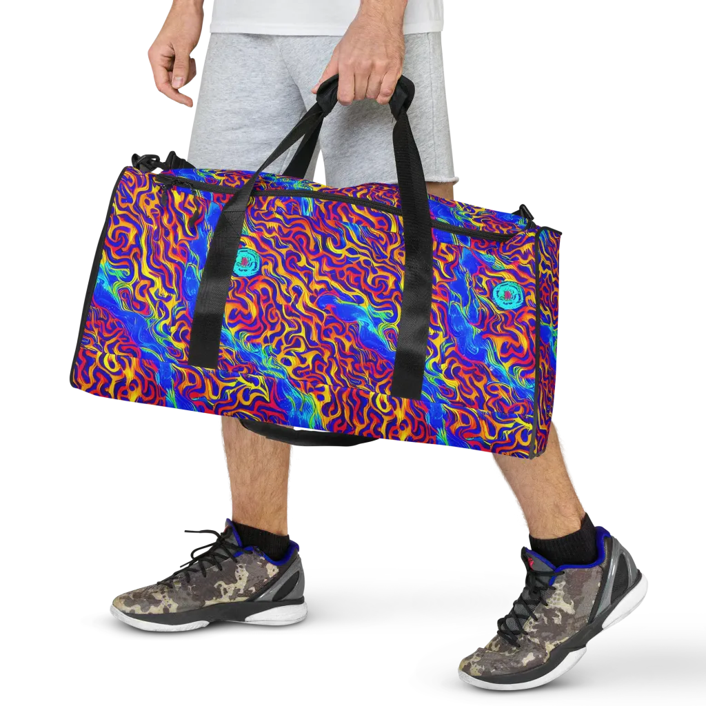 Firewater Bloom on Duffle Bag — Front