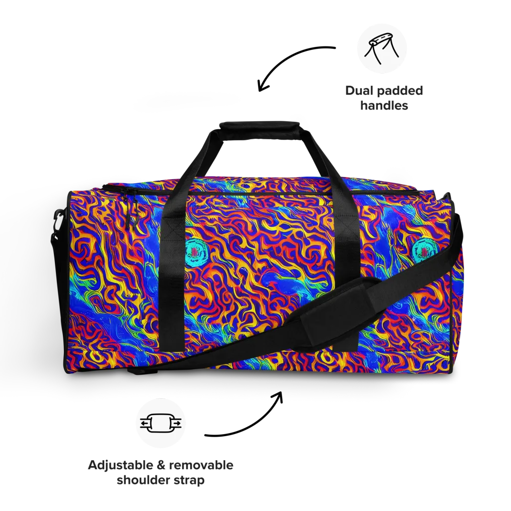 Firewater Bloom on Duffle Bag — Front