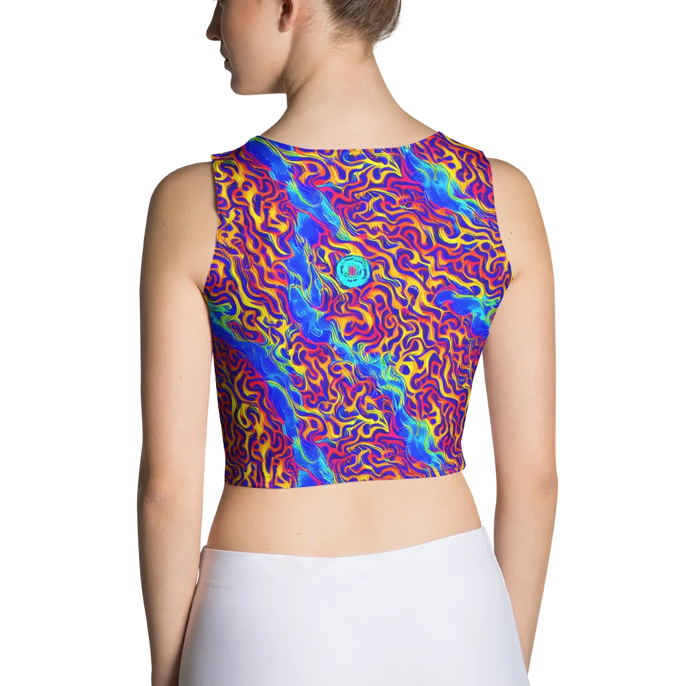 Firewater Bloom on Crop Top — Back