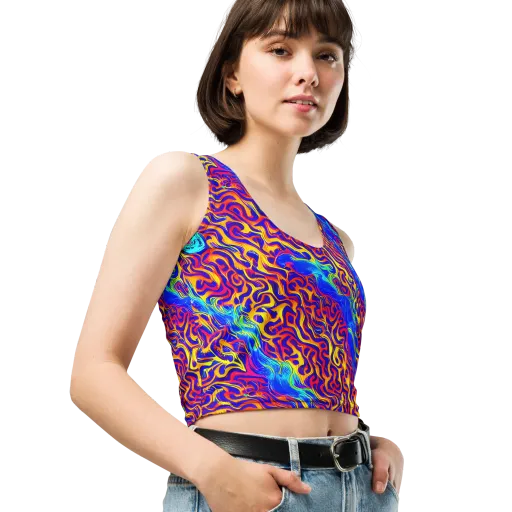 Firewater Bloom on a Crop Top