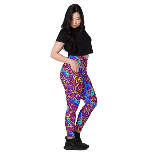 Firewater Bloom on a Leggings with Pockets
