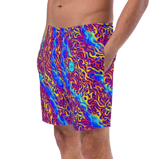 Firewater Bloom on a Swim Trunks