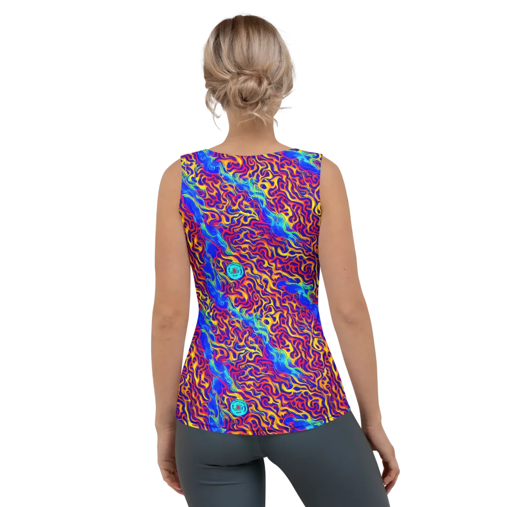 Firewater Bloom on Women's Tank Top — Back