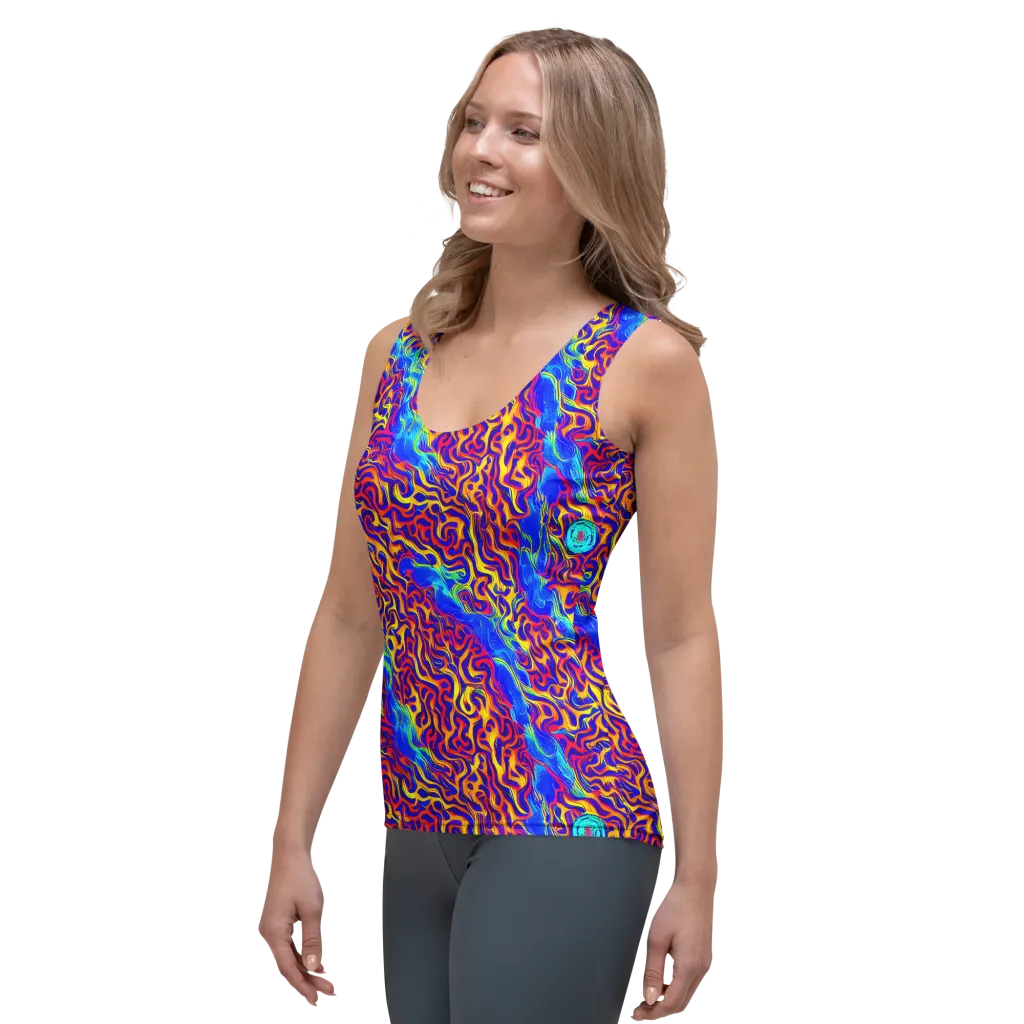 Firewater Bloom on Women's Tank Top — Left Front