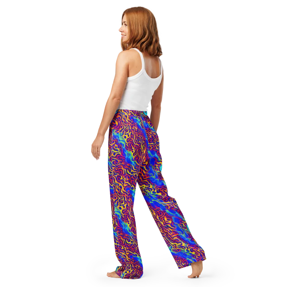 Firewater Bloom on Women's Pajama Pants — Back