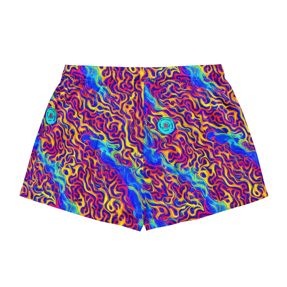 Firewater Bloom on Women's Pajama Shorts — Back