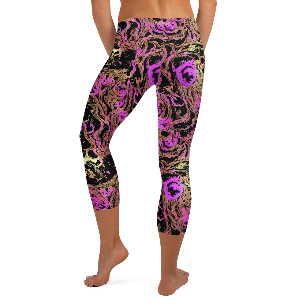 Electric Afterlife on Capri Leggings — Back