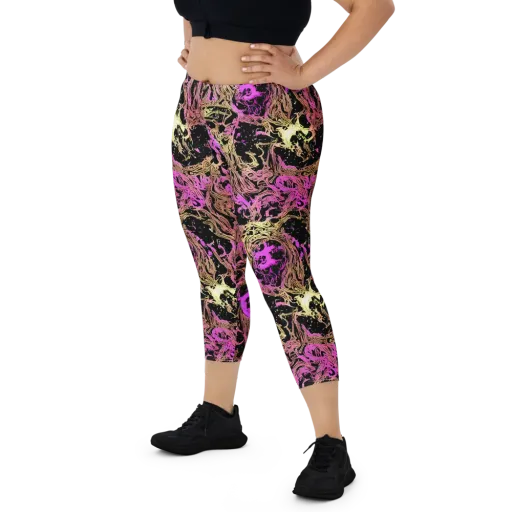 Electric Afterlife on a Capri Leggings