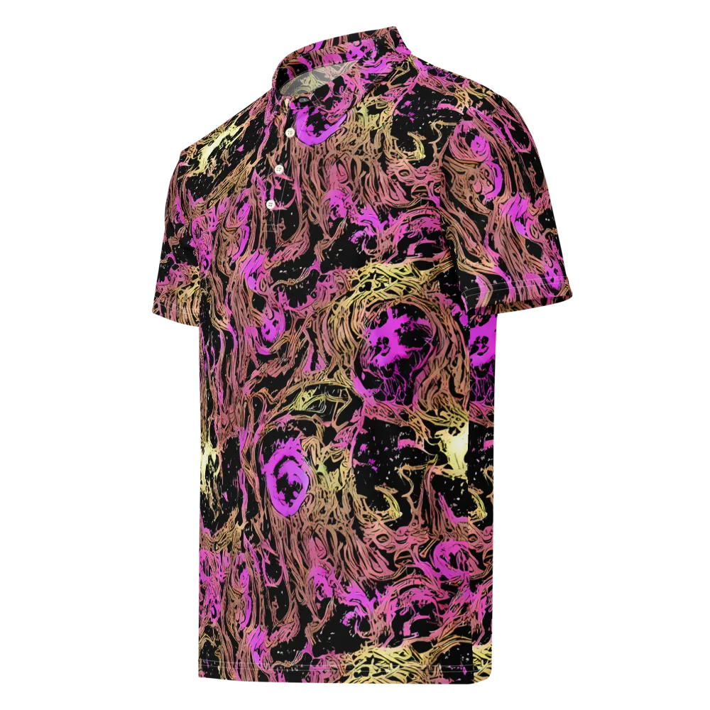 Electric Afterlife on Men's Slim Fit Polo Shirt — Left Front