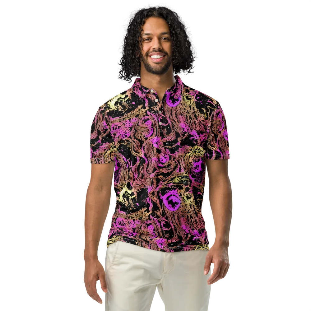 Electric Afterlife on Men's Slim Fit Polo Shirt — Front