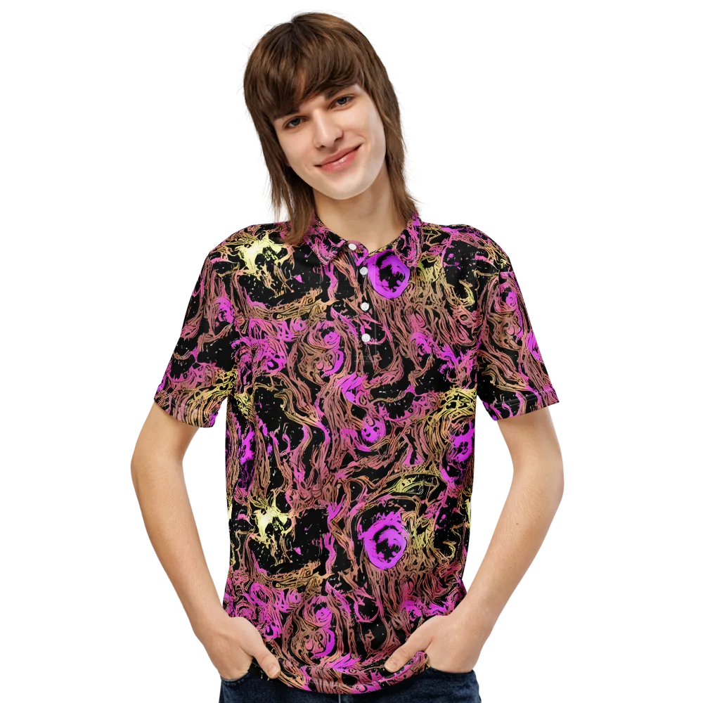 Electric Afterlife on Men's Slim Fit Polo Shirt — Front