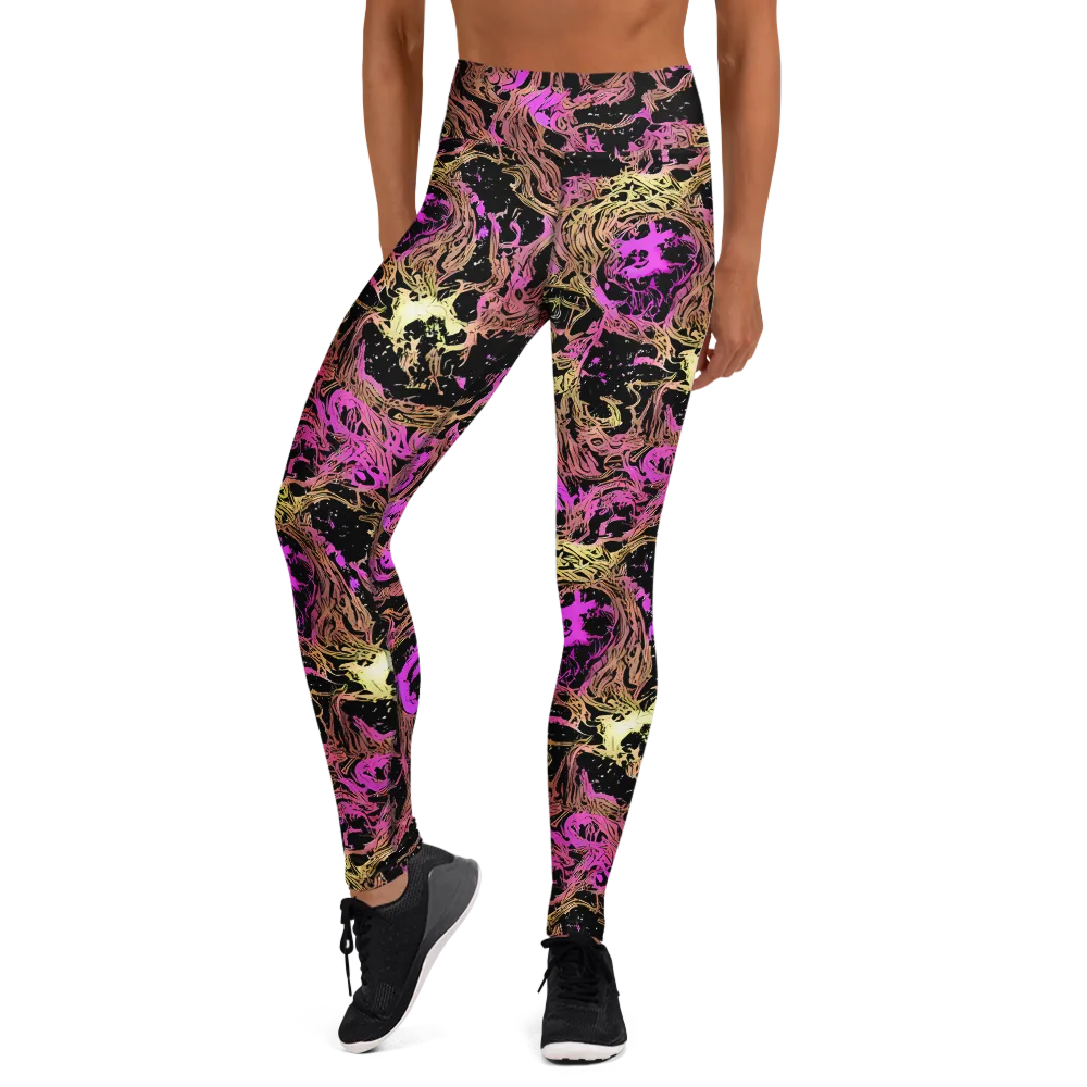 Electric Afterlife on Yoga Leggings — Front