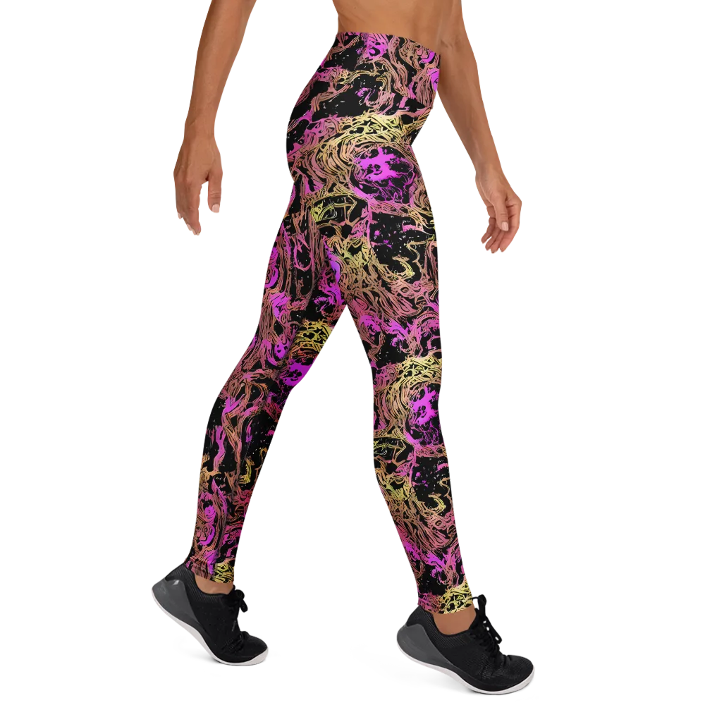 Electric Afterlife on Yoga Leggings — Right