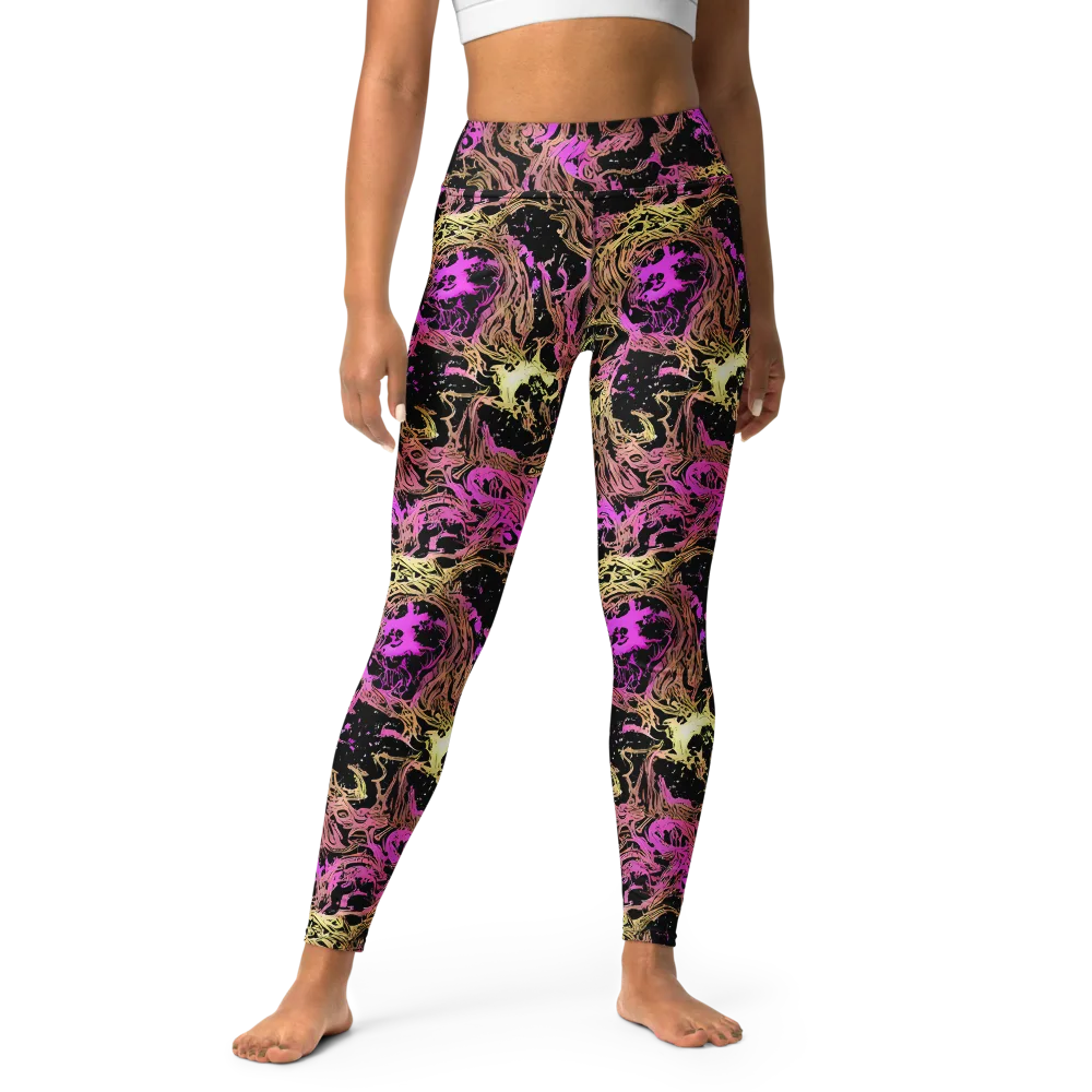 Electric Afterlife on Yoga Leggings — Front