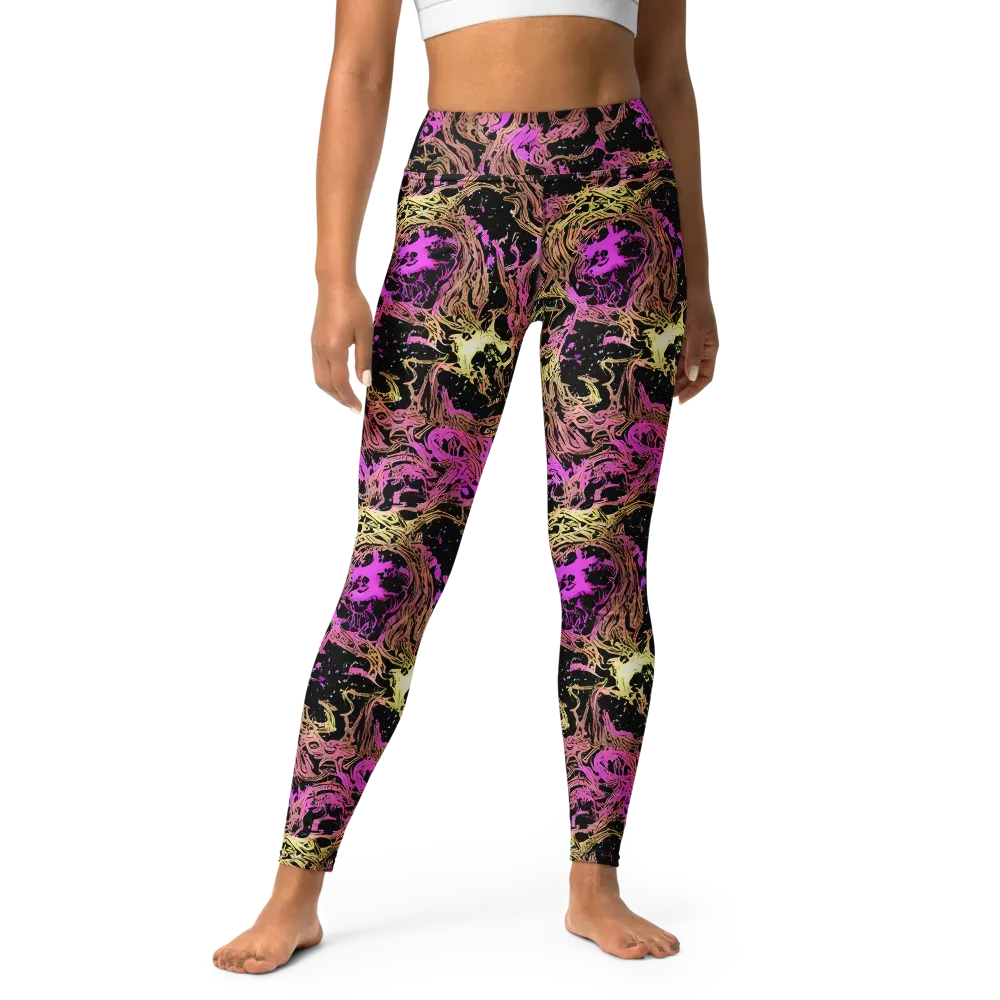 Electric Afterlife on Yoga Leggings — Front
