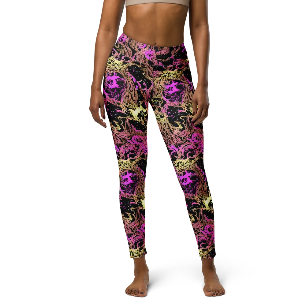 Electric Afterlife on Yoga Leggings — Front