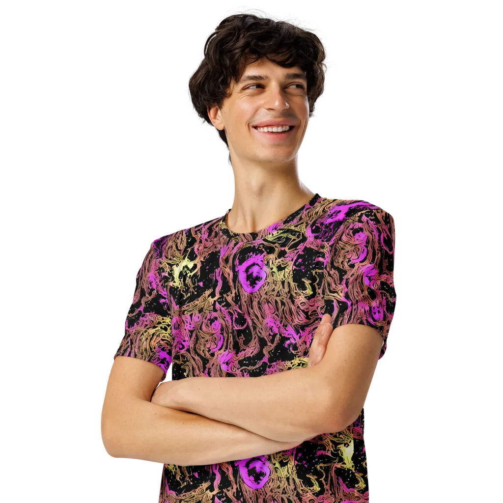 Electric Afterlife on Men's Crew Neck T-Shirt — Left Front
