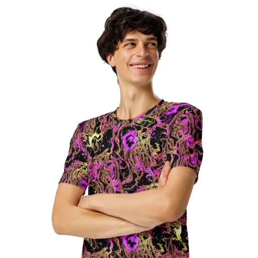 Electric Afterlife on a Men's Crew Neck T-Shirt