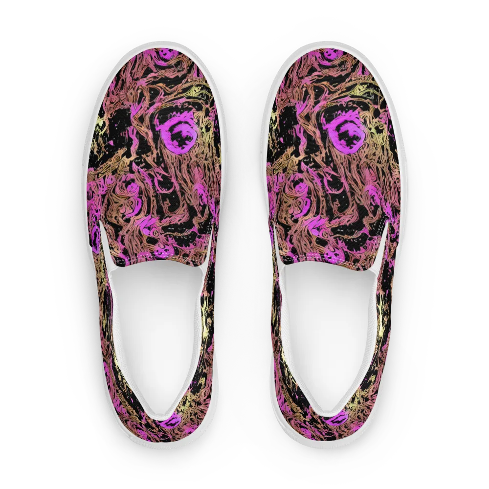 Electric Afterlife on Men's Slip-On Canvas Shoes — Front