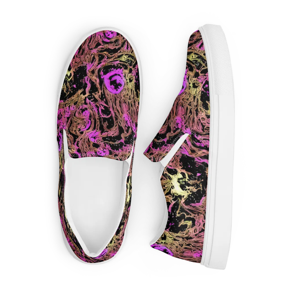 Electric Afterlife on Men's Slip-On Canvas Shoes — Front