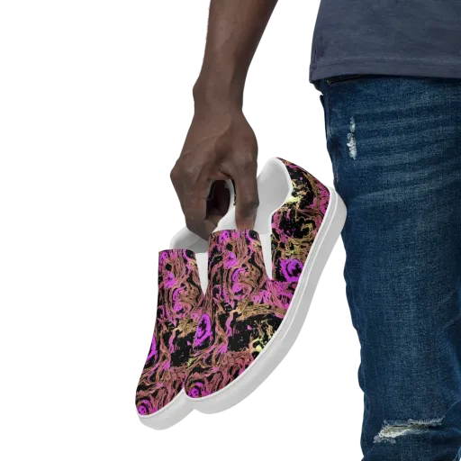 Electric Afterlife on a Men's Slip-On Canvas Shoes