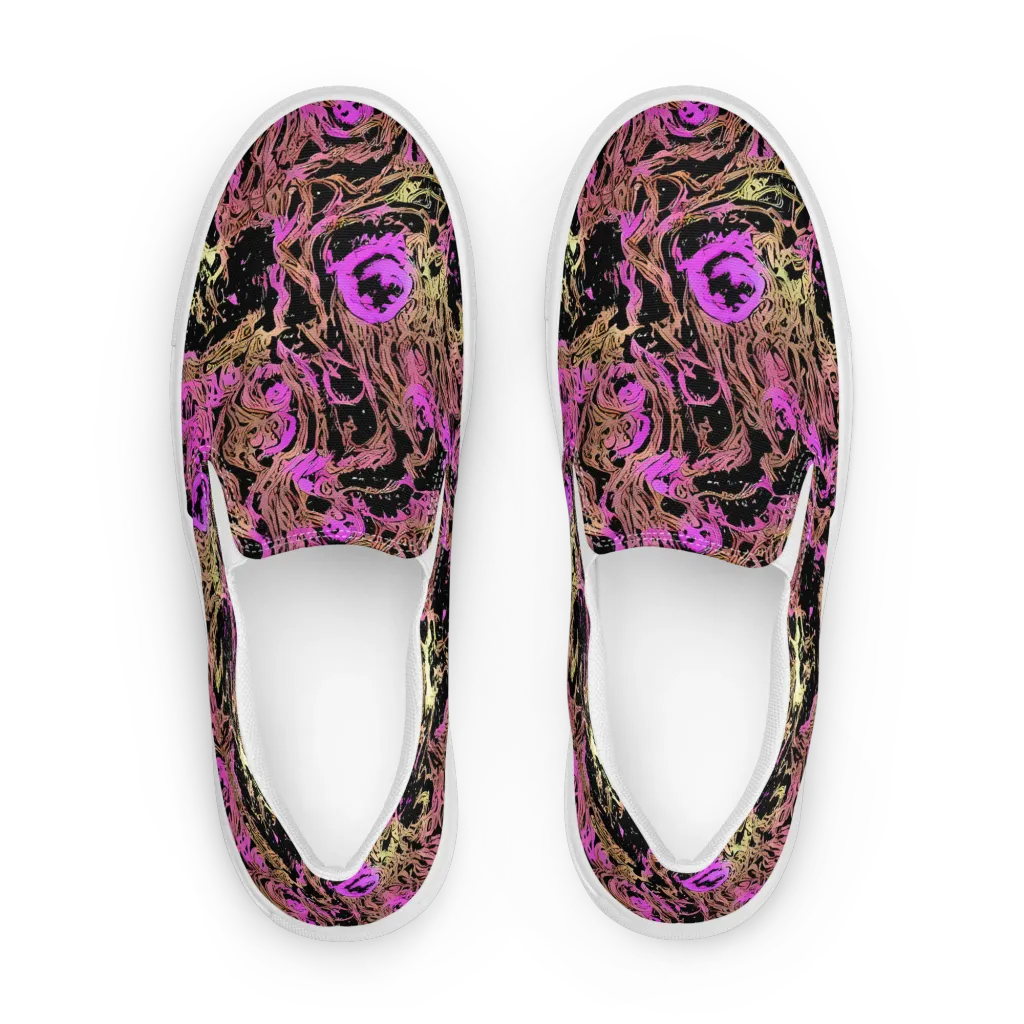 Electric Afterlife on Women's Slip-On Canvas Shoes — Front