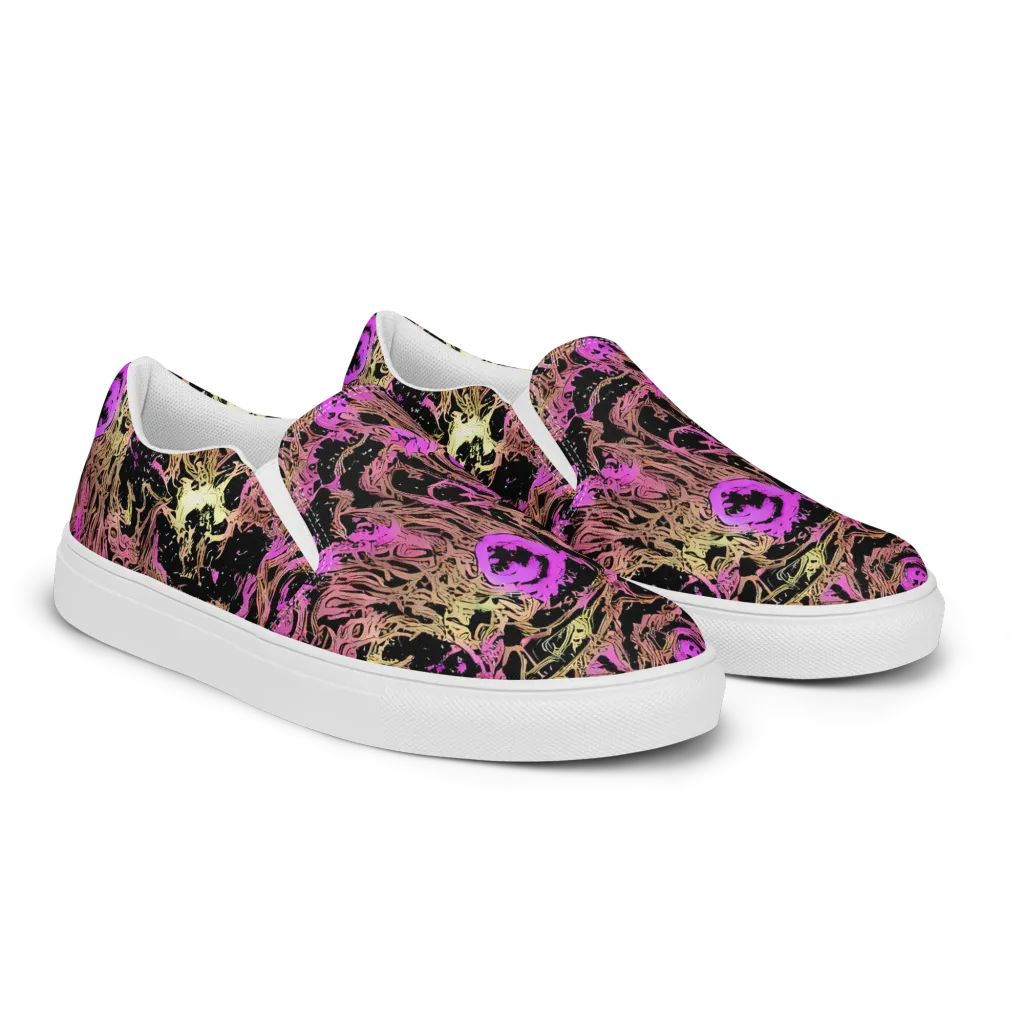 Electric Afterlife on Women's Slip-On Canvas Shoes — Right Front