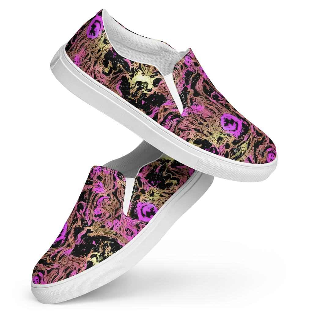 Electric Afterlife on Women's Slip-On Canvas Shoes — Front