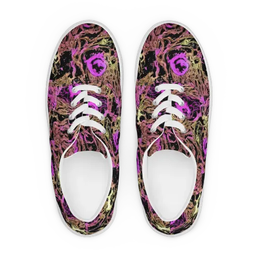 Electric Afterlife on a Men's Lace-Up Canvas Shoes