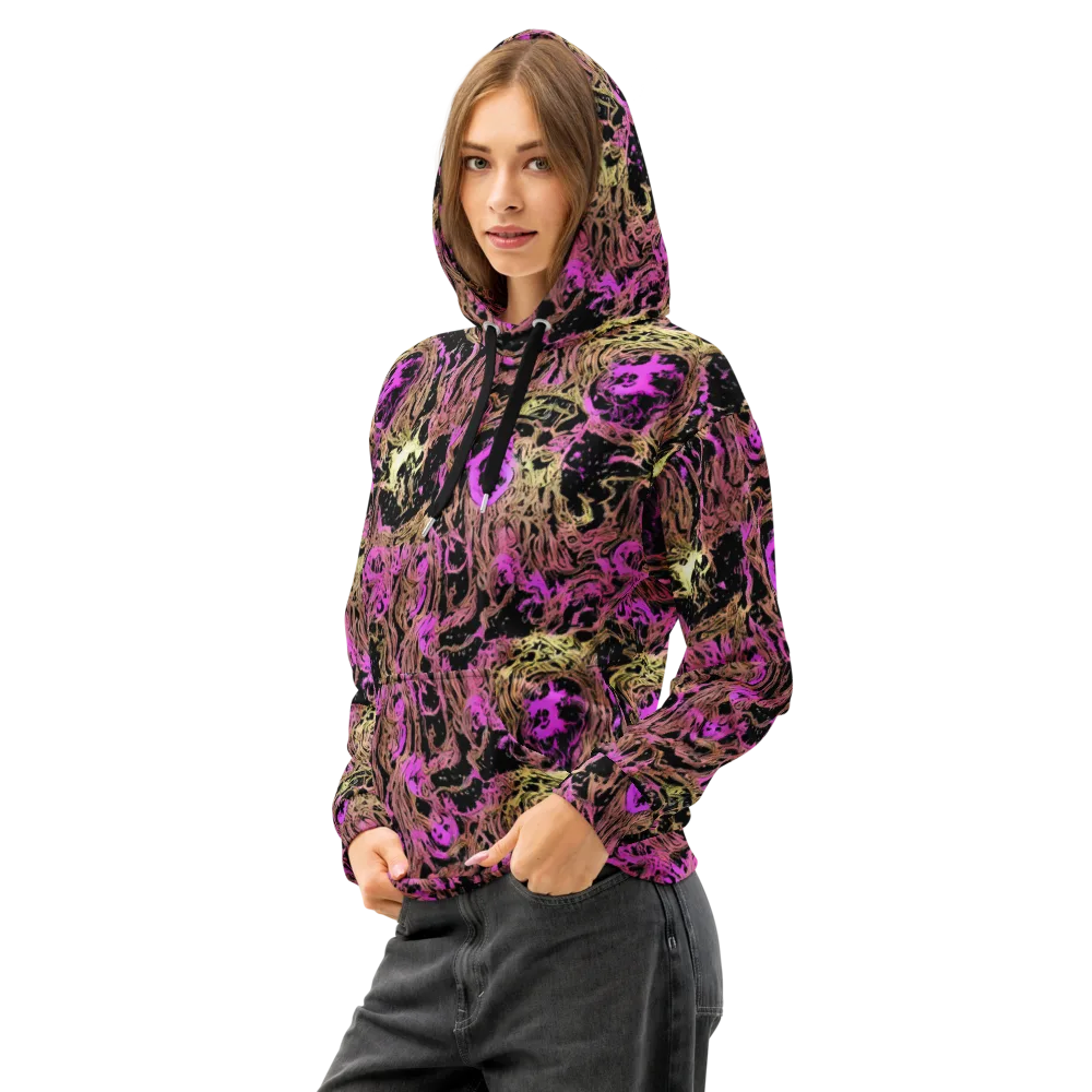 Electric Afterlife on Cotton Hoodie — Left Front