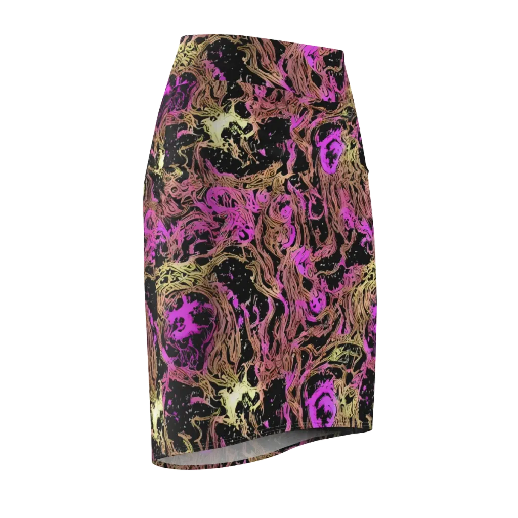 Electric Afterlife on Pencil Skirt — Front Side