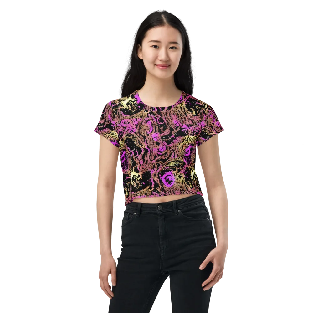 Electric Afterlife on Crop Tee — Front