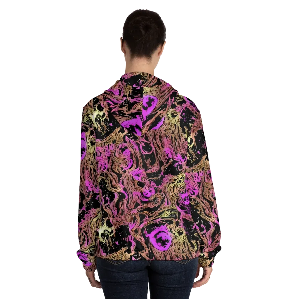 Electric Afterlife on Women's Full-Zip Hoodie — Back On Person