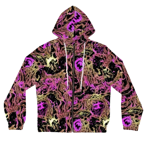 Electric Afterlife on a Women's Full-Zip Hoodie