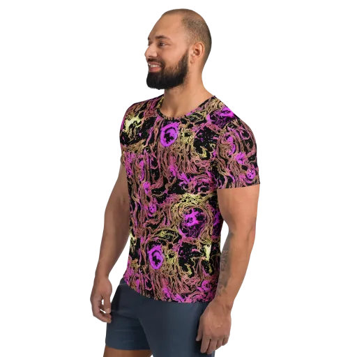 Electric Afterlife on a Men's Athletic T-Shirt