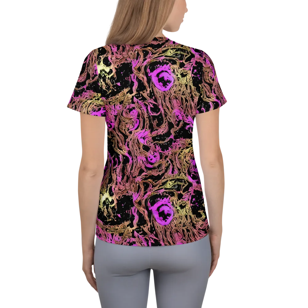 Electric Afterlife on Women's Athletic T-Shirt — Back