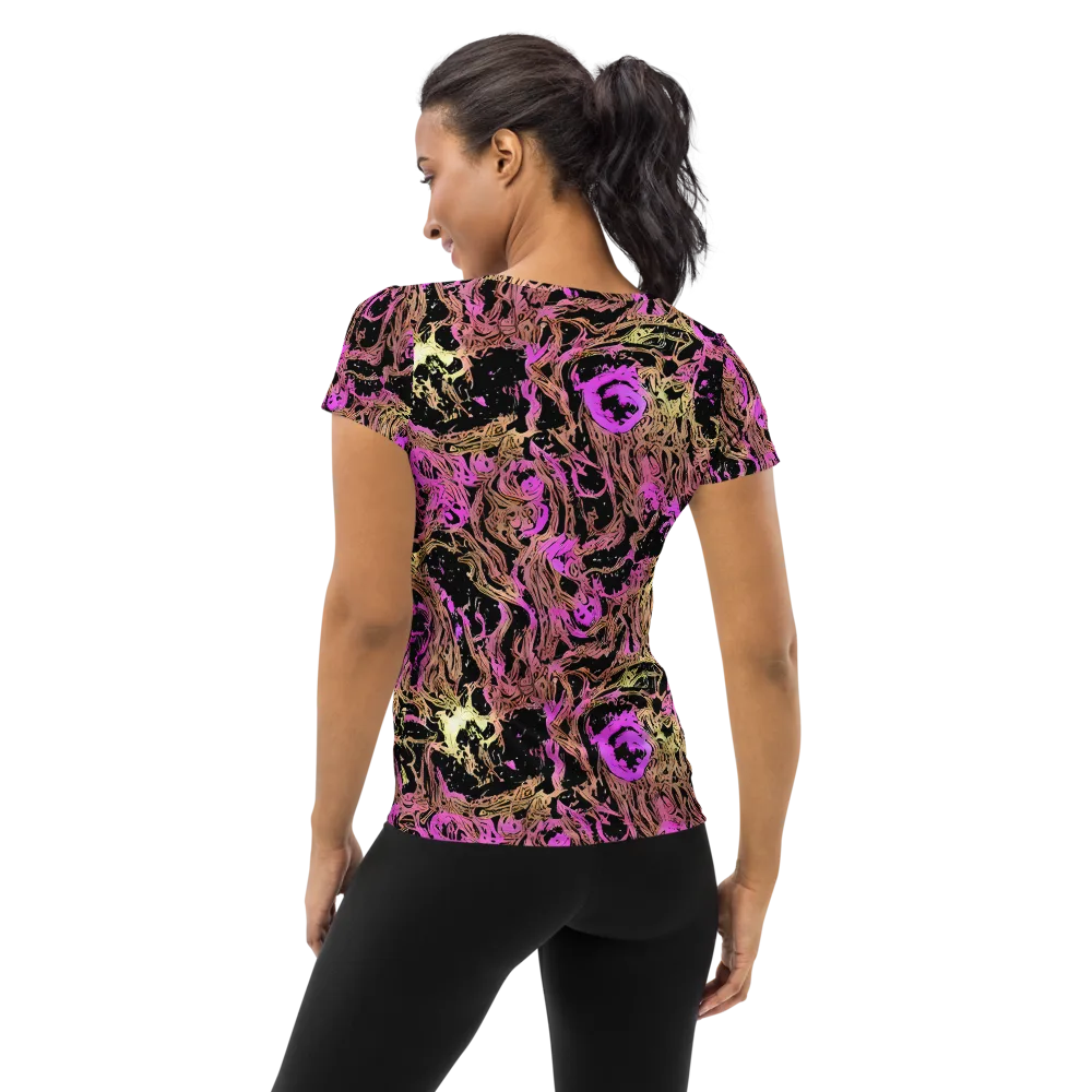 Electric Afterlife on Women's Athletic T-Shirt — Back