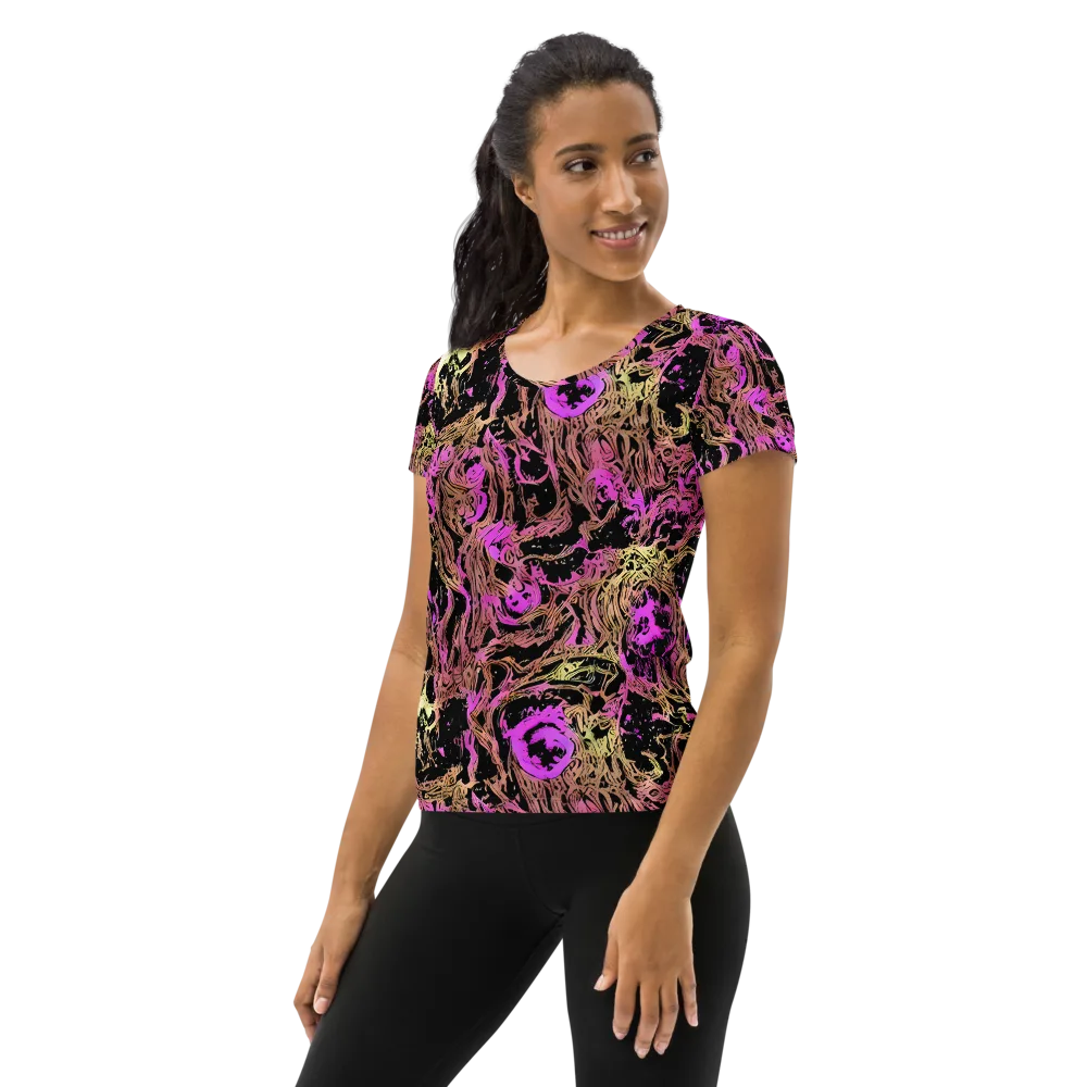 Electric Afterlife on Women's Athletic T-Shirt — Left
