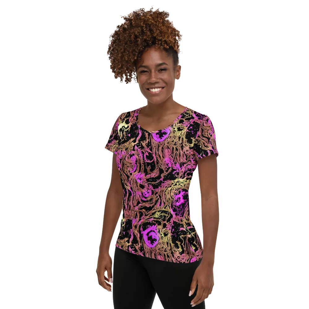 Electric Afterlife on Women's Athletic T-Shirt — Left