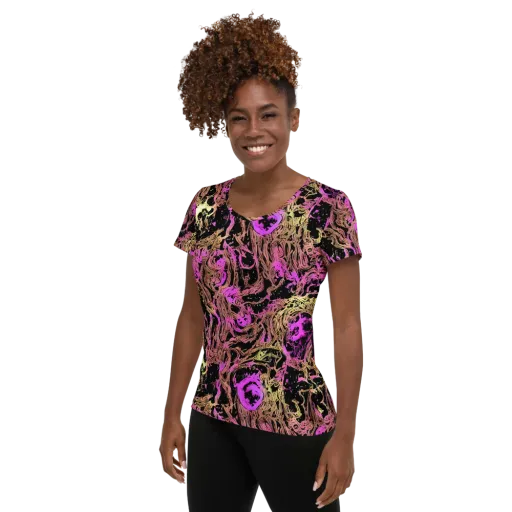 Electric Afterlife on a Women's Athletic T-Shirt