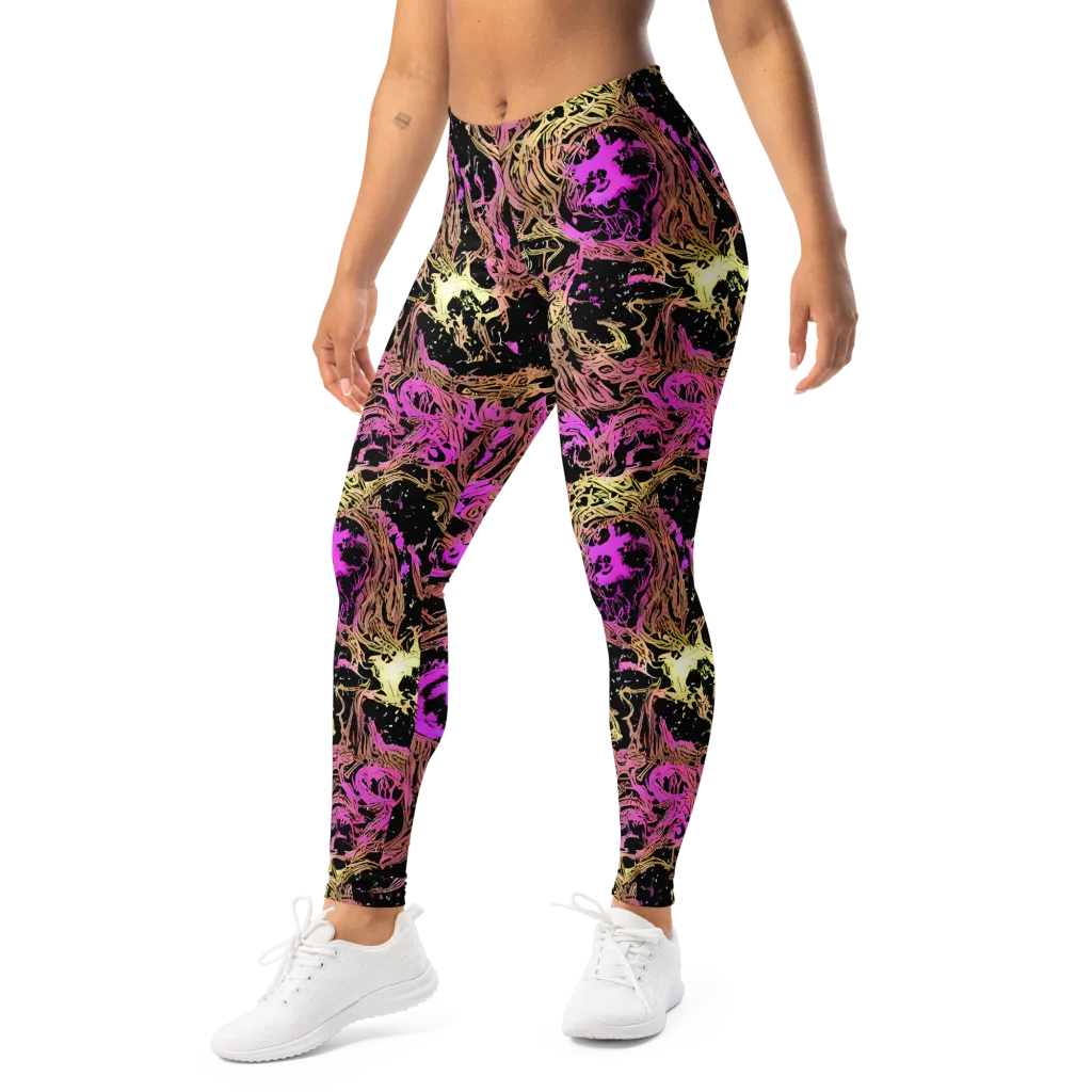 Electric Afterlife on Leggings — Left Front