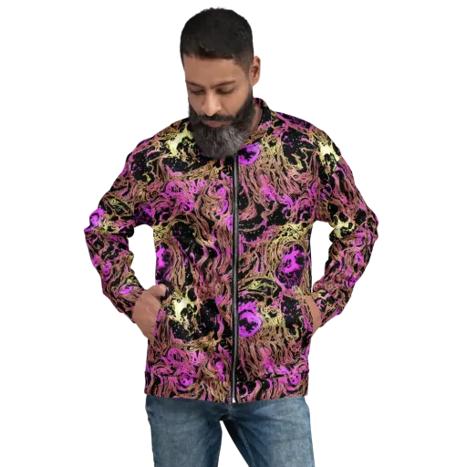 Electric Afterlife on a Bomber Jacket