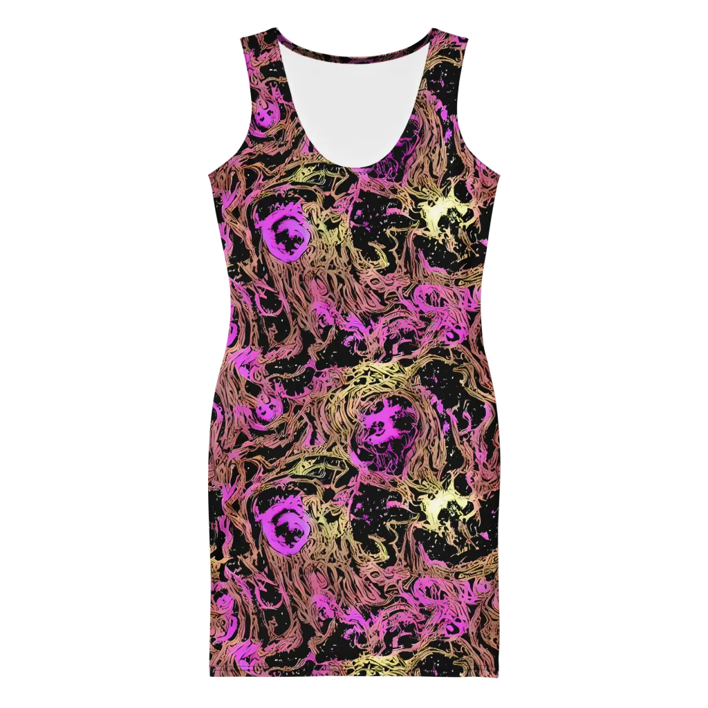 Electric Afterlife on Bodycon Dress — Front