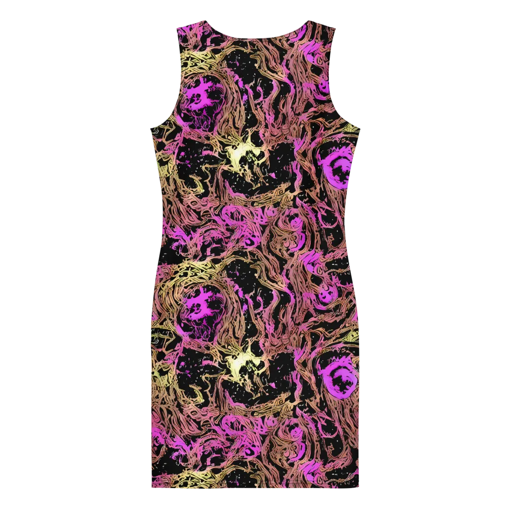 Electric Afterlife on Bodycon Dress — Back