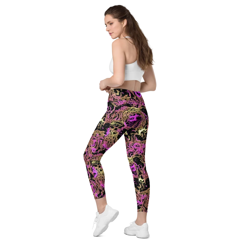 Electric Afterlife on Leggings with Pockets — Left Back