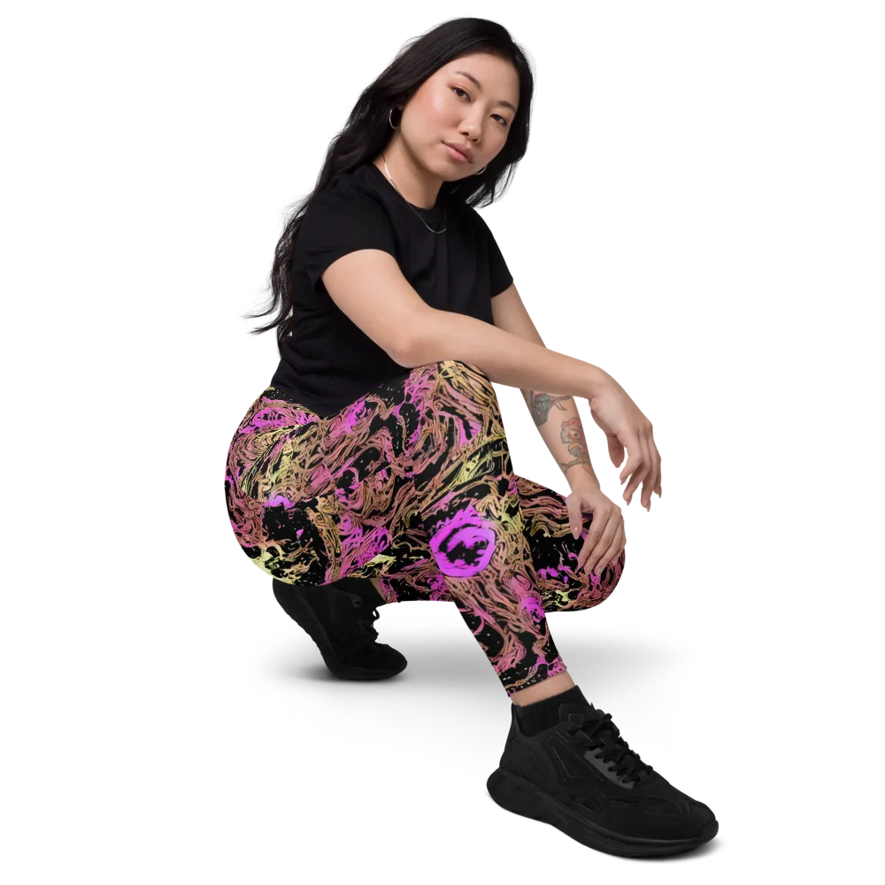 Electric Afterlife on Leggings with Pockets — Right Front