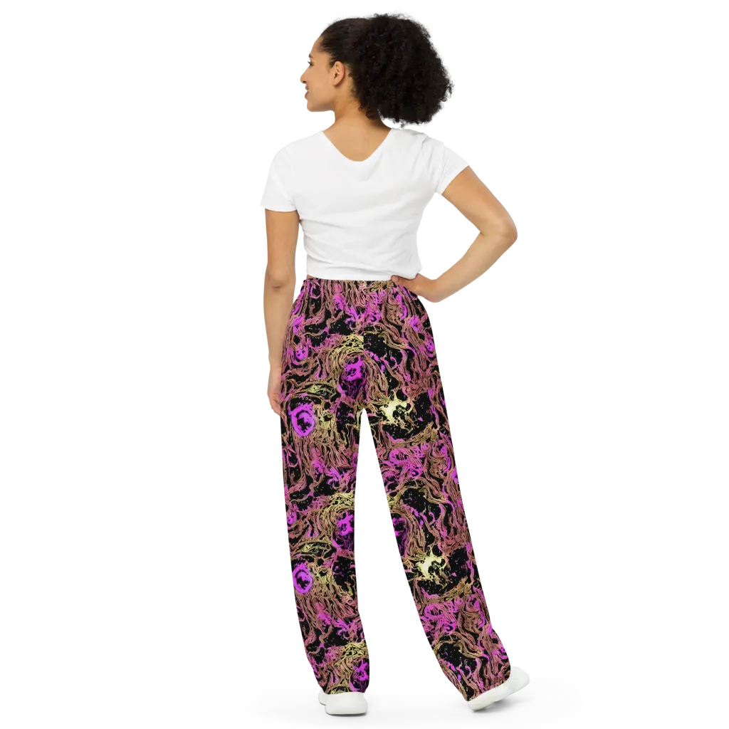 Electric Afterlife on Wide-Leg Pants — Back