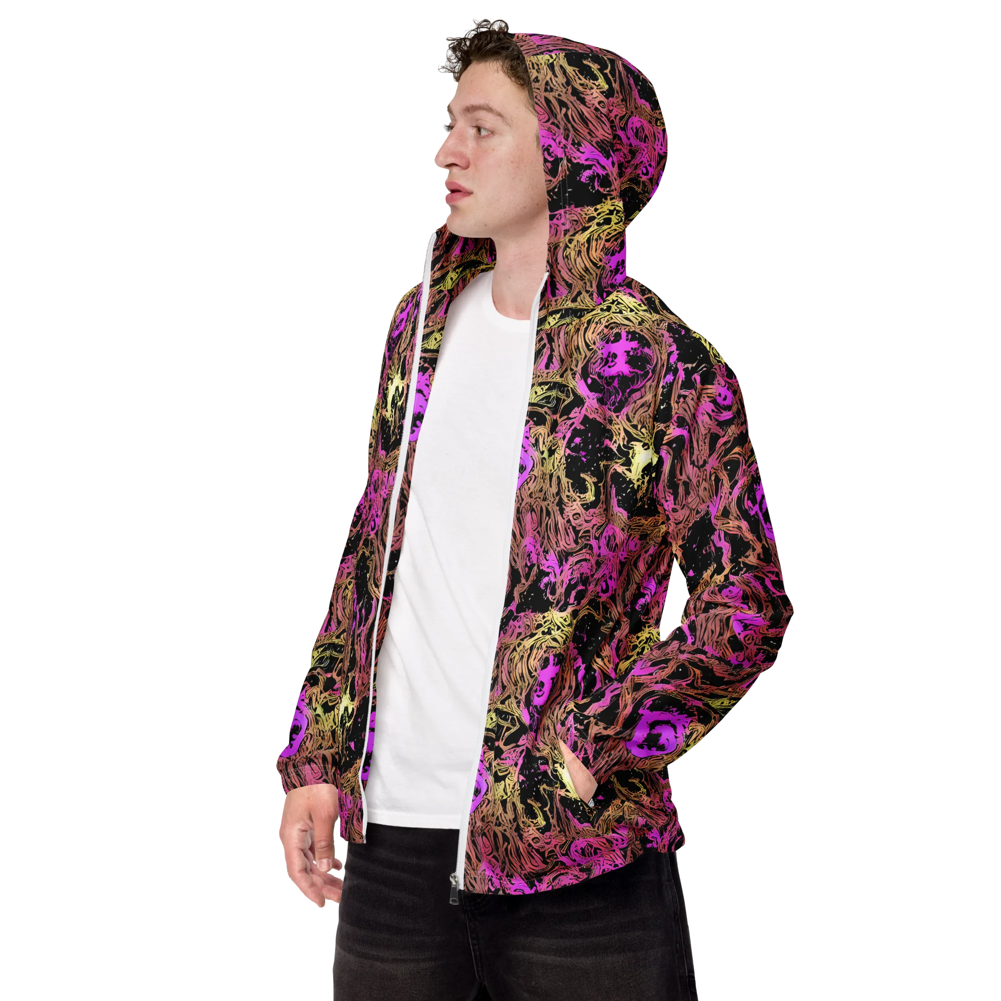 Electric Afterlife on Men's Windbreaker — Left Front