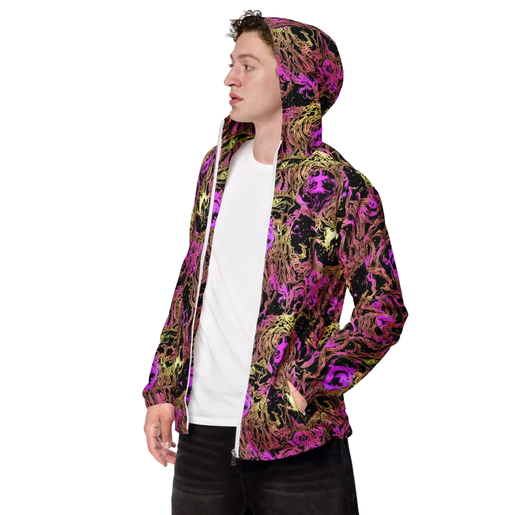 Electric Afterlife on Men's Windbreaker — Left Front