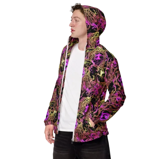 Electric Afterlife on a Men's Windbreaker